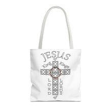 Load image into Gallery viewer, Tote w/Jesus KK and LL (White bags)