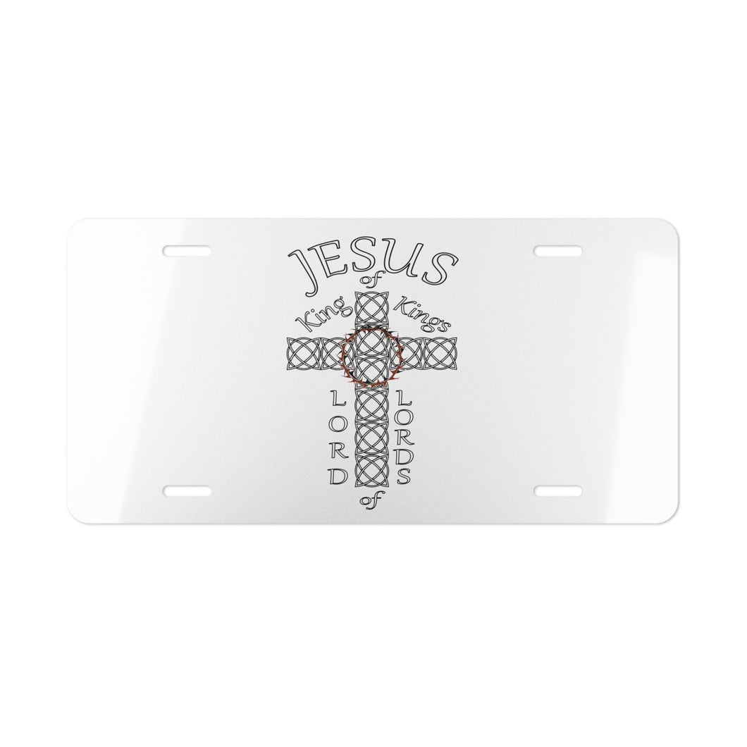 Jesus - King of Kings and Lord of Lords - Vanity Plate (White)