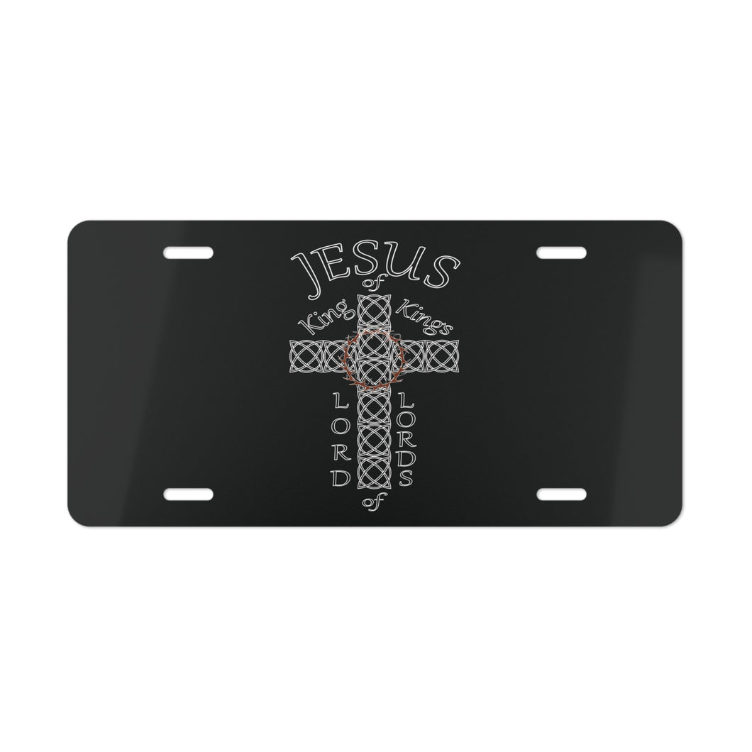 Jesus - King of Kings and Lord of Lords - Vanity Plate (Black)