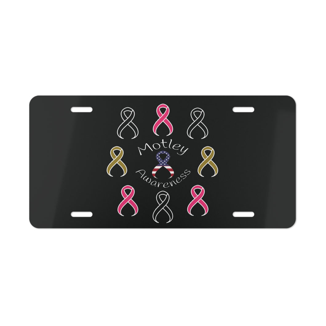 Motley Ribbons - Vanity Plate (Black)